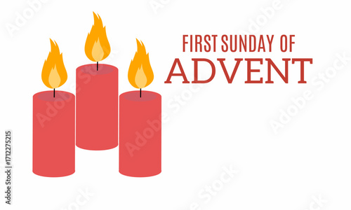 Green First Week of Advent Design. Perfect for a fun greeting card design.