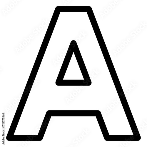 Outline style text design for clean and modern graphic applications and digital interfaces