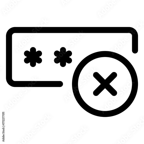 Password access denied warning for secure applications and user authentication systems