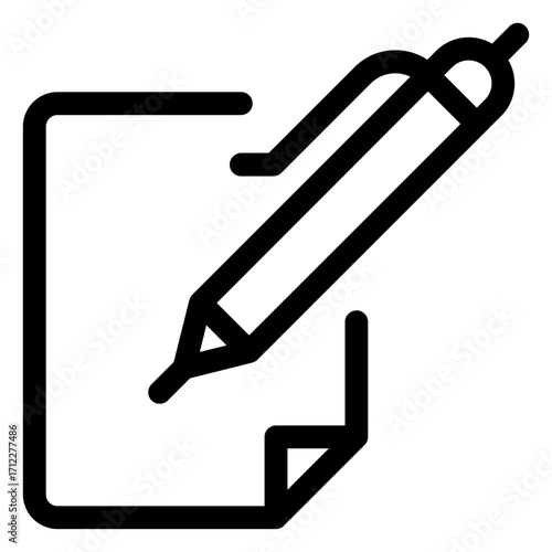 Stylish pen on paper representing writing, creativity, and note-taking for educational and professional use