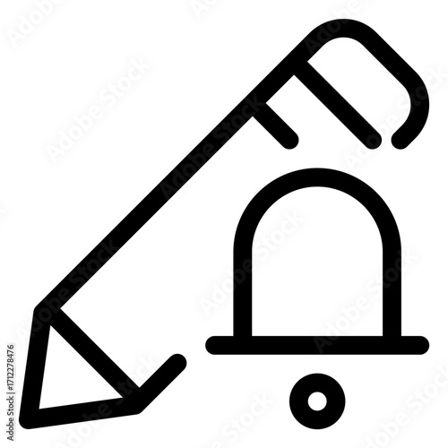 Pencil graphic representing editing and notification features for digital applications and content management systems