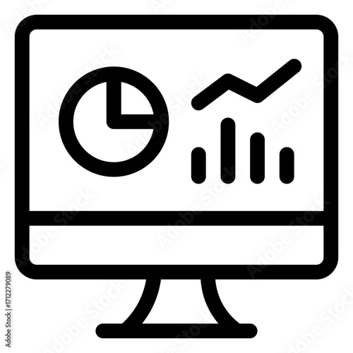 Stylish pie chart representation for data visualization in business reports and presentations