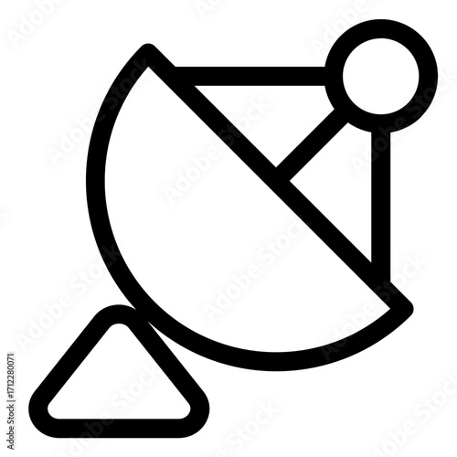 Stylish satellite design representing communication and technology in modern digital applications