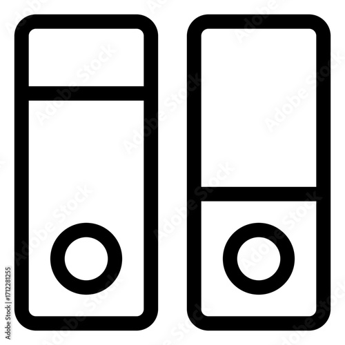 Vertical toggle switch for adjusting settings in user interfaces and applications