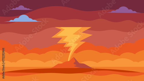vector illustration of a tropical island