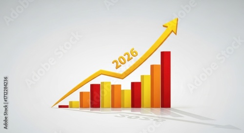 Financial Growth Chart with Upward Arrow and 2026 Label in Bright Colors Free Download Financial Growth Chart with Upward Arrow and 2026 Label in Bright Colors - GFXLoad