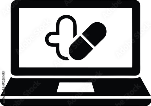Online pharmacy icon.