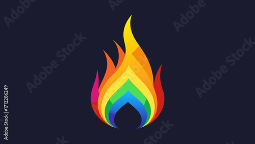 vector illustration of a burning fire