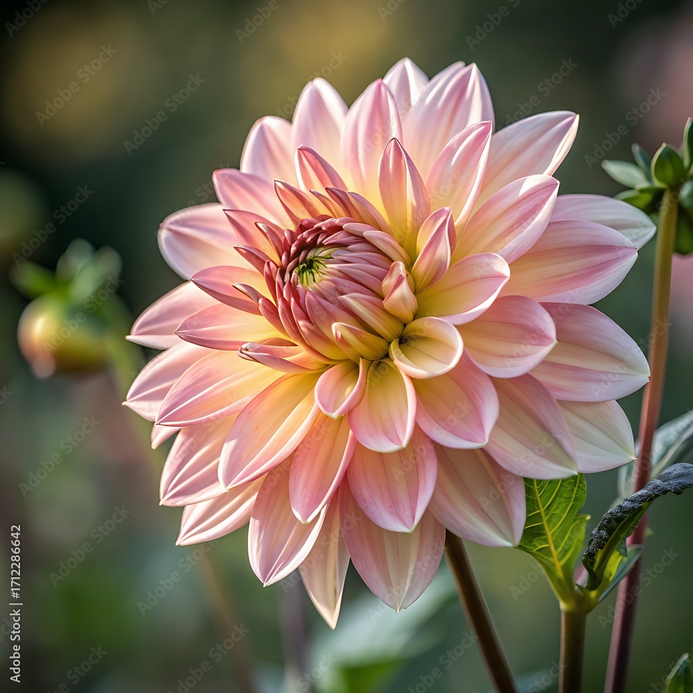 Obraz premium pink dahlia flower in garden