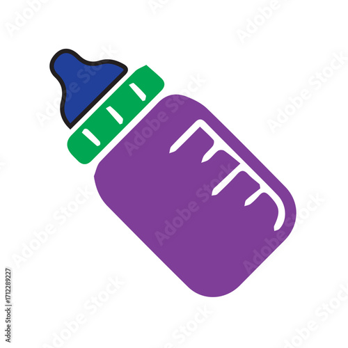 Purple Baby Bottle Icon