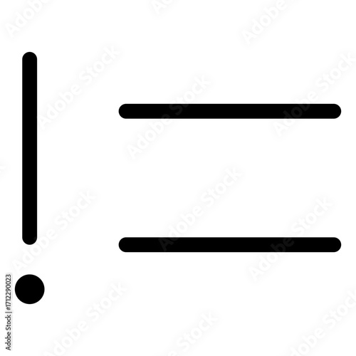 Minimalist representation of inequality with a not equal sign for mathematical and educational applications