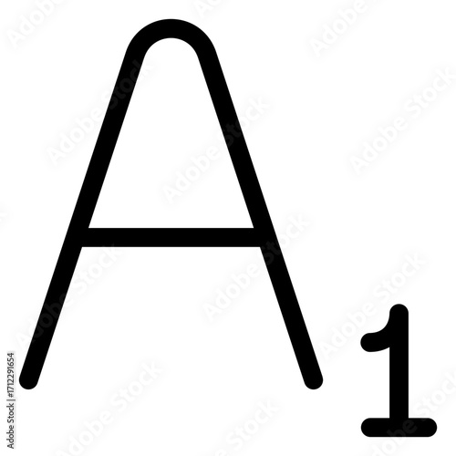 Text formatting options for subscript in digital documents and design applications