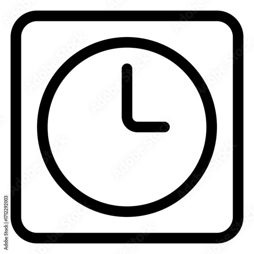 Circular time clock design representing punctuality and time management for productivity applications and scheduling tools