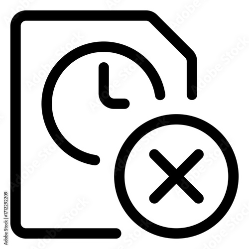 Time management and task organization with a clock and file removal concept for productivity applications