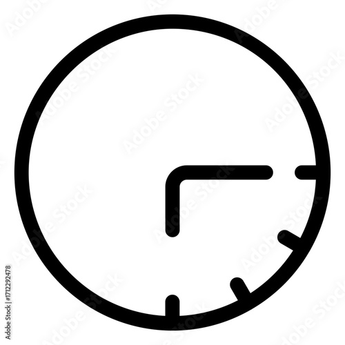 Stylish clock design representing time management and scheduling for productivity applications and tools