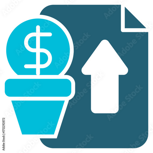 Investment Glyph Blue Icon