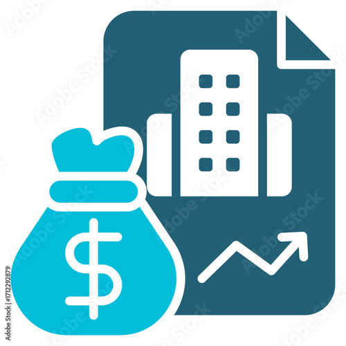 Capital Glyph Blue Icon