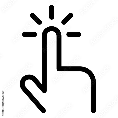 Gesture of touch with fingers representing interaction and connectivity in digital interfaces and mobile applications
