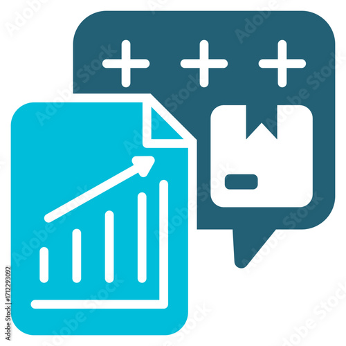 Demand Glyph Blue Icon