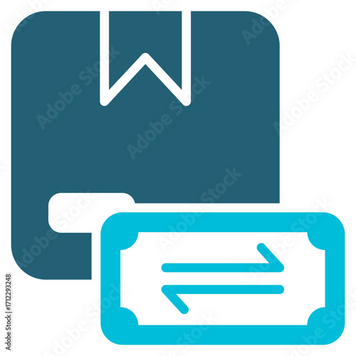 Transaction Glyph Blue Icon