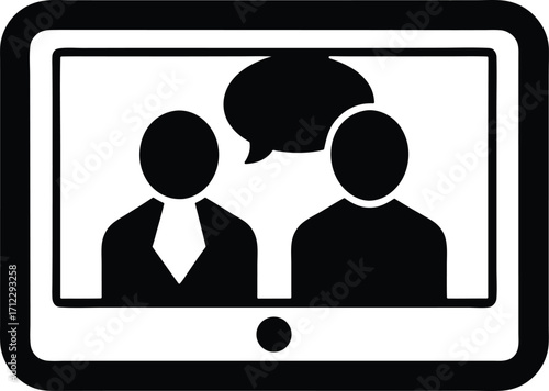 Tablet consultation icon.