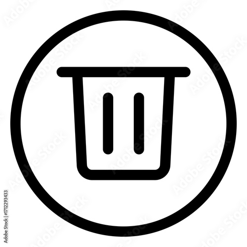 Circular trash bin design for waste management and recycling applications