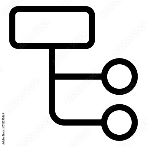 Tree diagram for visualizing hierarchical data and organizational structures in business and project management