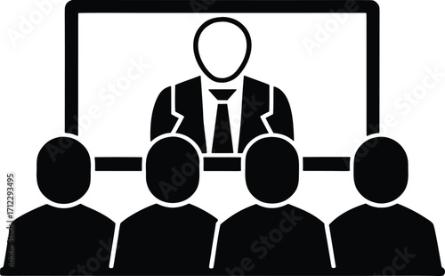 Teleconference vector icon.eps