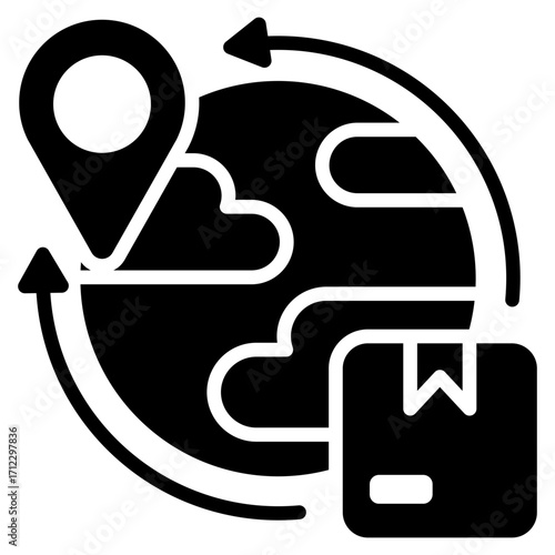 Export Glyph Black Icon
