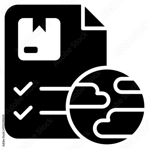 Customs Glyph Black Icon