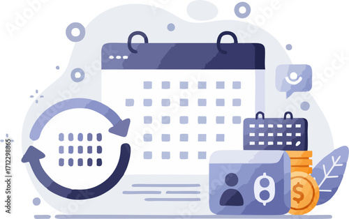 Scheduling  finances an illustrated infographic