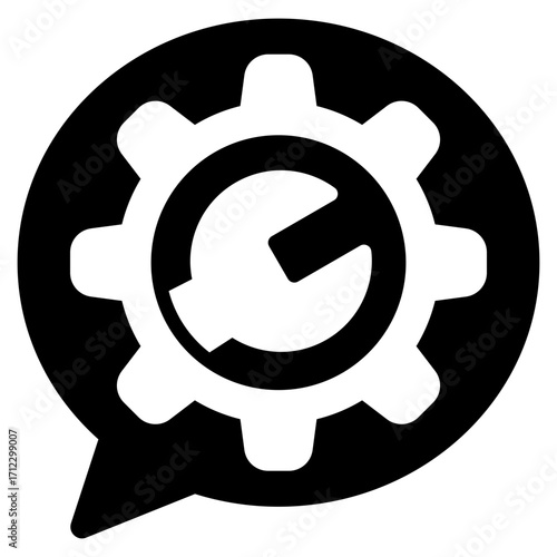 Services Glyph Black Icon