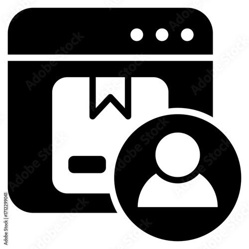 Market Glyph Black Icon