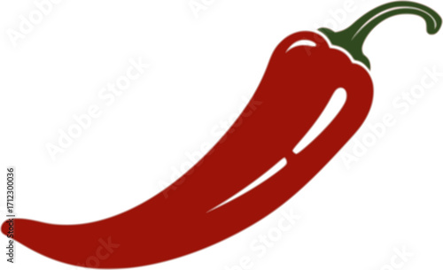 Chili pepper vegetable food spicy hot silhouette vector illustration