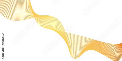 Vector abstract background with dynamic orange waves, lines and particles. Eps10