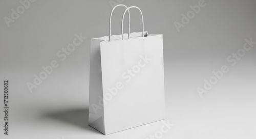White Paper Shopping Bag.