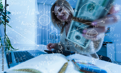 mathematics formulas, high education concept