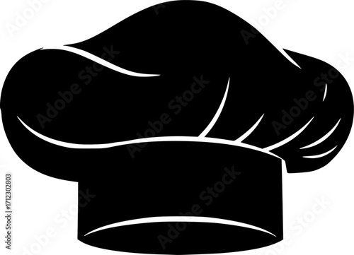 Chef hat culinary cooking bakery restaurant silhouette vector illustration