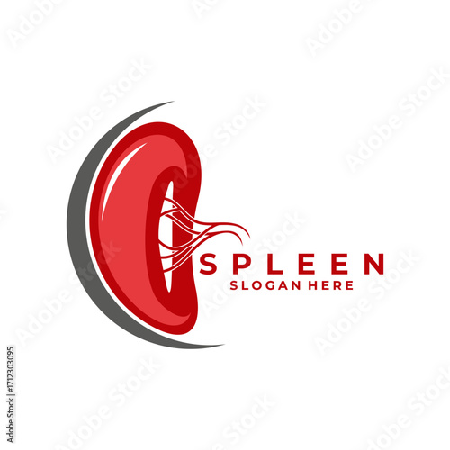 Spleen logo design vector template. Healthy spleen treatment logo icon