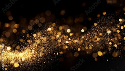 gold sparkle on black background