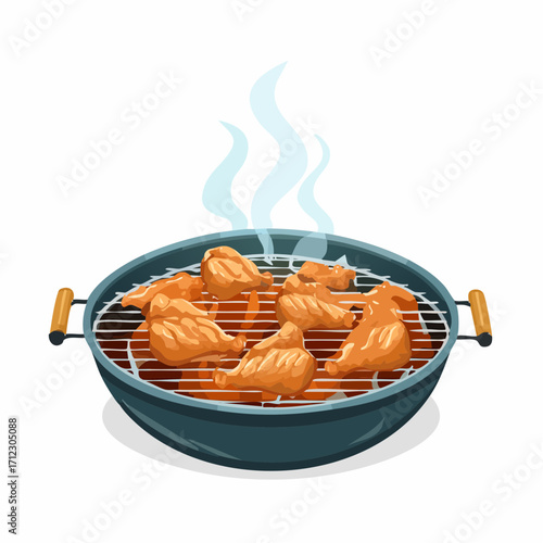 Hühnchen auf einem Grill
