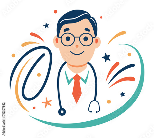 vector illustration of a doctor