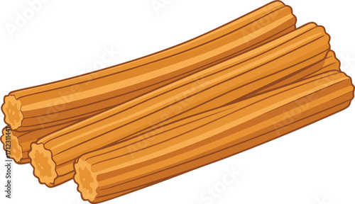 Churros Traditional Sweet Fried Pastry Dessert