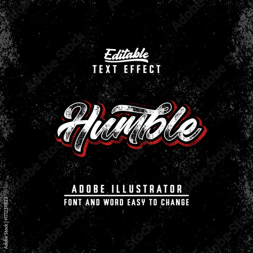 Editable text effect vector