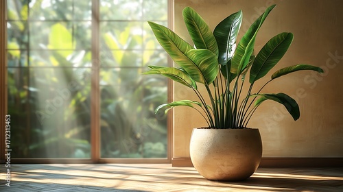 Wallpaper Mural Decorative houseplant by window high resolution photo Torontodigital.ca