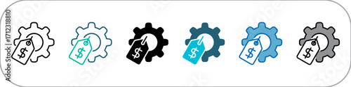 Tariff Single Icon Pack Multistyle Illustration