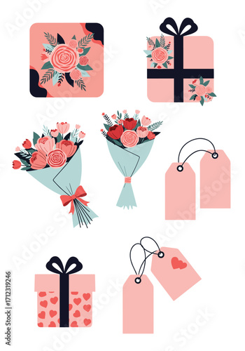 A collection of charming gifts and floral arrangements for special occasions