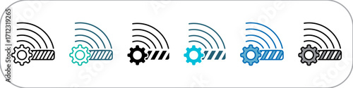 Border Single Icon Pack Multistyle Illustration