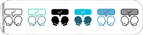 Negotiation Single Icon Pack Multistyle Illustration