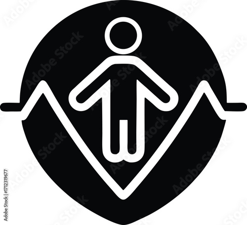 Health tracking vector icon.